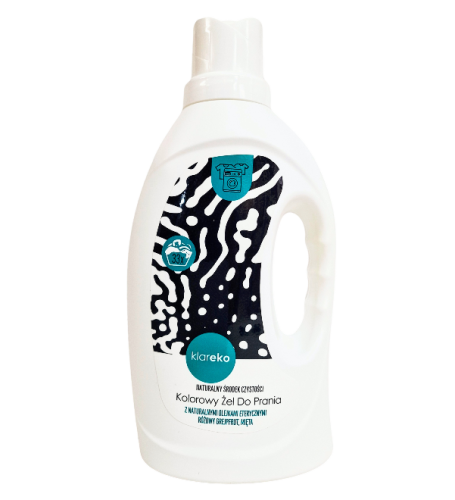 5908217931283 ŻEL DO PRANIA KOLOROWYCH UBRAŃ RÓŻOWY GREJPFRUT - MIĘTA 1 L (33 PRANIA) - KLAREKO