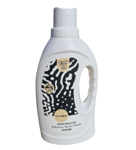 5908217931290 ŻEL DO PRANIA KOLOROWYCH UBRAŃ BEZZAPACHOWY 1 L (33 PRANIA) - KLAREKO