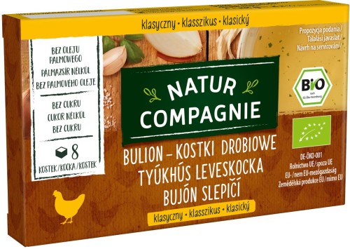 4000345051121 BULION - KOSTKI DROBIOWE BEZ DODATKU CUKRÓW BIO (8 x 11 g) 88 g - NATUR COMPAGNIE