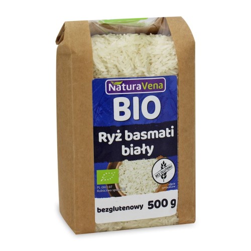5906750252650 RYŻ BASMATI BIAŁY BEZGLUTENOWY BIO 500 g - NATURAVENA