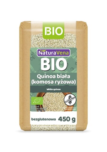 5906750252681 QUINOA BIAŁA (KOMOSA RYŻOWA) BEZGLUTENOWA BIO 450 g - NATURAVENA