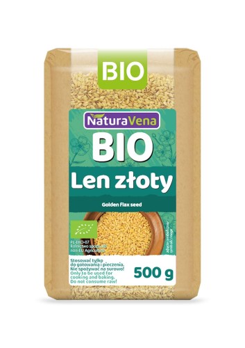 5906750252704 LEN ZŁOTY BIO 500 g - NATURAVENA