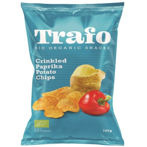 8718754502016 CHIPSY ZIEMNIACZANE KARBOWANE PAPRYKOWE BIO 125 g - TRAFO