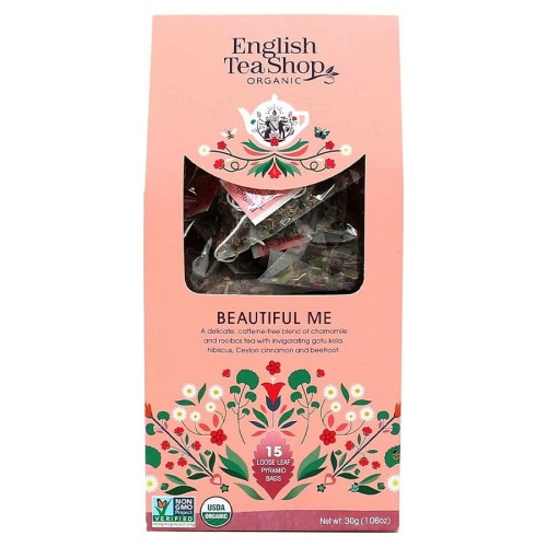 680275059707 Herbata liściasta Beautiful Me BIO English Tea Shop, 15 piramidek