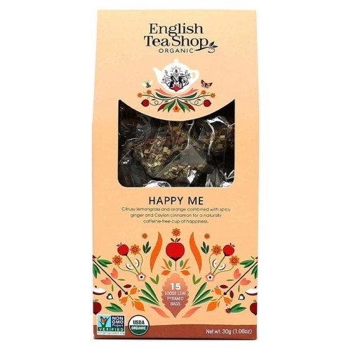 680275059721 Herbata liściasta Happy Me BIO English Tea Shop, 15 piramidek