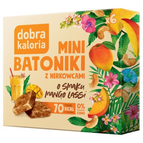 5903548002480 Minibatoniki z nerkowców - mango lassi Dobra Kaloria, 102g