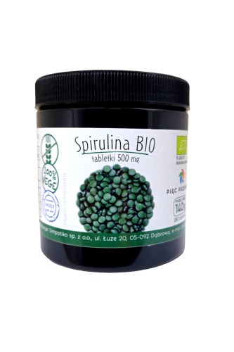 5902837812465 Spirulina tabletki BIO 140 g - Pięć Przemian