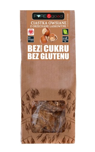 5903111903923 Ciastka owsiane z orzechami laskowymi BG BC 150 g Pure&Good