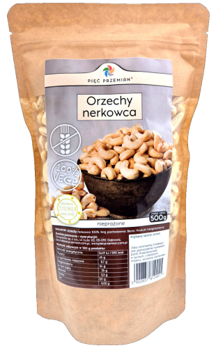 5902837812441 Orzechy nerkowca 500 g - Pięć Przemian