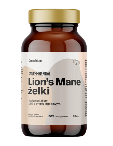 5903268552555 ŻELKI LION'S MANE O SMAKU JAGODOWYM 170 g - CANNABIUM