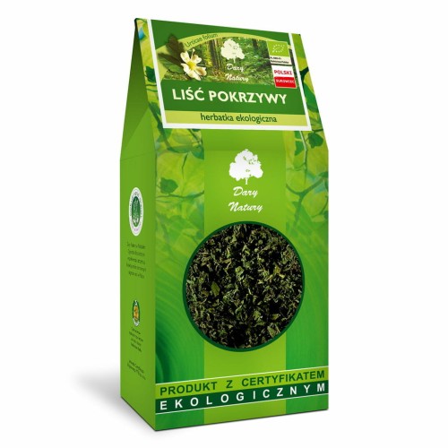 5904538034047 HERBATKA LIŚĆ POKRZYWY BIO 80 g - DARY NATURY