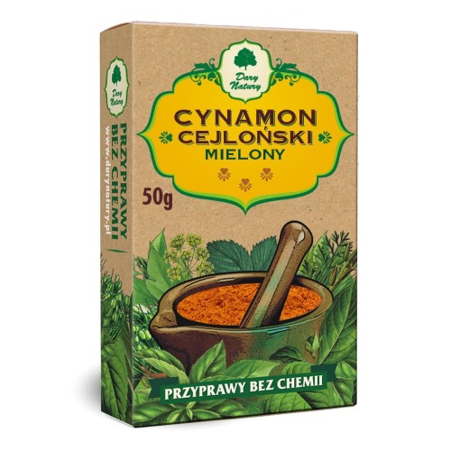 5903246867558 CYNAMON CEJLOŃSKI MIELONY 50 g - DARY NATURY
