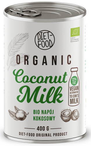 5903933643526 COCONUT MILK - NAPÓJ KOKOSOWY (22 % TŁUSZCZU) BIO 400 ml - DIET-FOOD