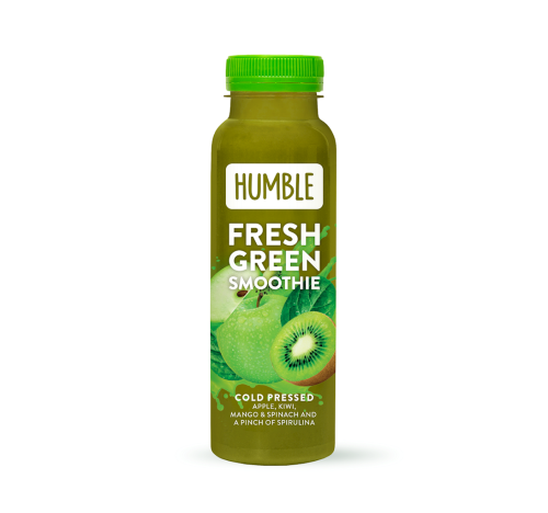 6430054834520 SMOOTHIE JABŁKO - MANGO - SZPINAK - KIWI TŁOCZONE NA ZIMNO 250 ml - HUMBLE