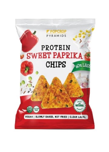 5904730218139 CHRUPKI PIRAMIDKI PROTEINOWE O SMAKU SŁODKIEJ PAPRYKI BEZGLUTENOWE 60 g - POPCROP