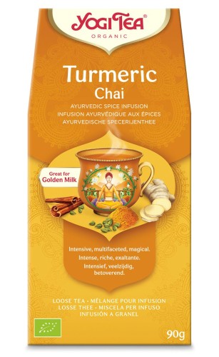 4012824526594 HERBATKA ZŁOTY CHAI Z KURKUMĄ (TURMERIC CHAI) BIO 90 g - YOGI TEA