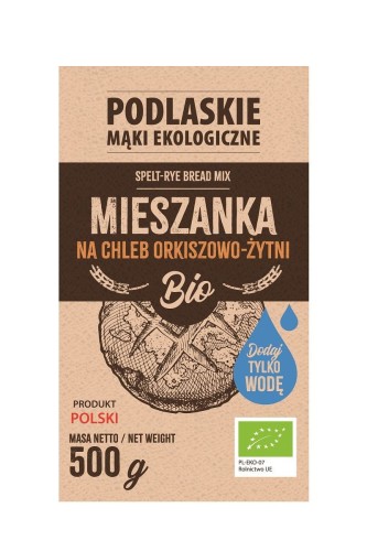 5901785342802 MIESZANKA NA CHLEB ORKISZOWO - ŻYTNI BIO 500 g - BIO LIFE (PODLASKIE MĄKI)