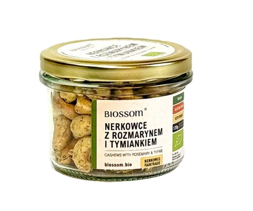5904310222341 ORZECHY NERKOWCA Z ROZMARYNEM I TYMIANKIEM BEZGLUTENOWE BIO 120 g - BIOSSOM