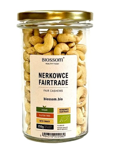 5904310222082 ORZECHY NERKOWCA FAIRTRADE BEZGLUTENOWE BIO 250 g - BIOSSOM