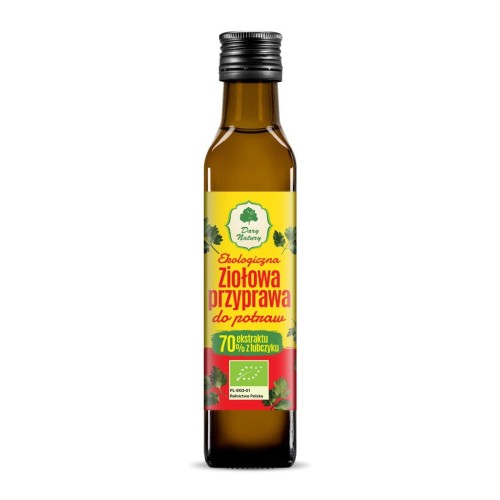 5904538033958 PRZYPRAWA ZIOŁOWA Z LUBCZYKIEM W PŁYNIE BIO 250 ml - DARY NATURY
