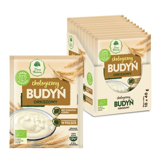 5904538033842 BUDYŃ ORKISZOWY BEZ DODATKU CUKRU BIO 40 g - DARY NATURY