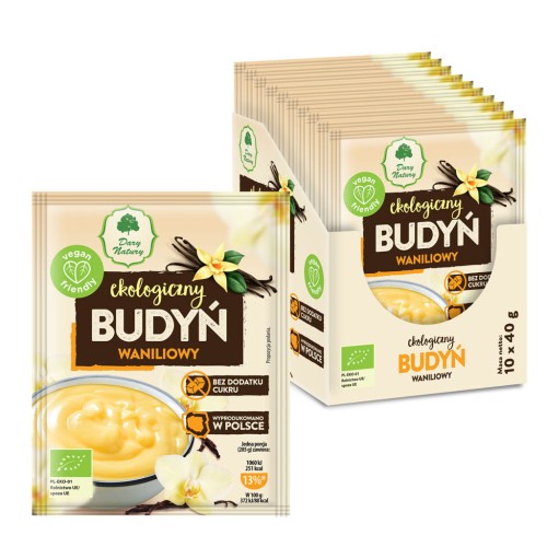 5904538033866 BUDYŃ WANILIOWY BEZ DODATKU CUKRU BIO 40 g - DARY NATURY