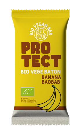 5903933643847 BATON BANANOWY Z BAOBABEM PROTECT BIO 35 g - DIET-FOOD