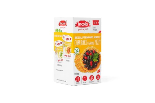 5902768989496 WAFLE KUKURYDZIANE O SMAKU PIZZY BEZGLUTENOWE 60 g - INCOLA