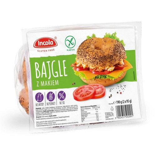5902431592091 BAJGLE Z MAKIEM BEZGLUTENOWE (2 x 95 g) 190 g - INCOLA