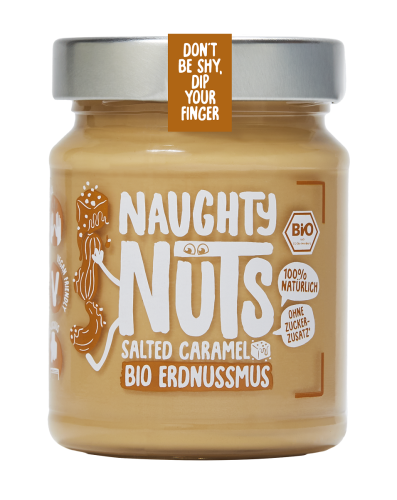 4260737540033 KREM ORZECHOWY SŁONY KARMEL BIO 250 g - NAUGHTY NUTS