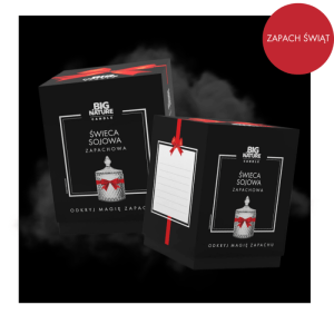 Świeca sojowa ZAPACH ŚWIĄT 240g PREZENTOWA  MIXBRANDS