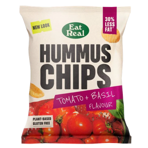 Chipsy z ciecierzycy o smaku POMIDORA I BAZYLII bezglutenowe 45g EAT REAL
