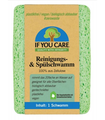 5060214480208 GĄBKA ROŚLINNA KOMPOSTOWALNA 12x10 cm IF YOU CARE