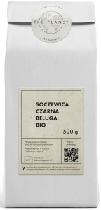 SOCZEWICA CZARNA BELUGA BIO 500g THE PLANET