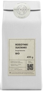 RODZYNKI SUŁTANKI BEZGLUTENOWE BIO 400g THE PLANET