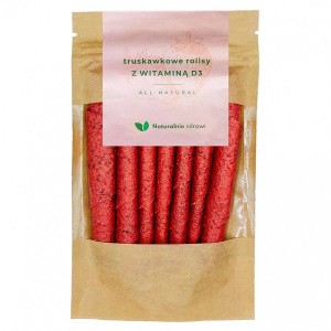 Truskawkowe rollsy z witaminą D3 Naturalnie Zdrowi, 50g