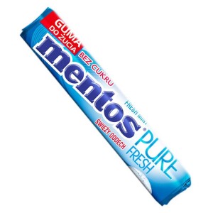 Guma do żucia Mentos Pure Fresh Mięta, bez cukru, 15,5g Mentos