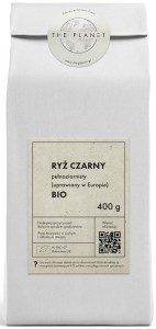 RYŻ CZARNY PEŁNOZIARNISTY (UPRAWIANY W EUROPIE) BIO 400g THE PLANET