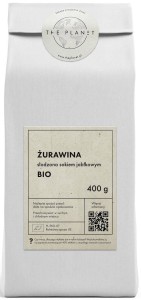 ŻURAWINA SŁODZONA SOKIEM JABŁKOWYM BIO 400g THE PLANET