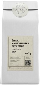 ŚLIWKI KALIFORNIJSKIE SUSZONE BEZGLUTENOWE BIO 400g THE PLANET