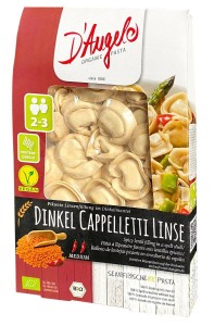 CAPPELLETTI ORKISZOWE Z SOCZEWICĄ PIKANTNE BIO 250g D`ANGELO