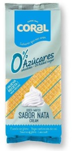 Wafle z kremem śmietankowym bez dodatku cukru 150 g CORAL