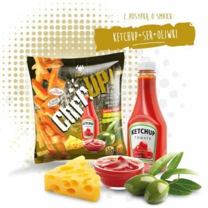 ChrrUp - chrupiąca przekąska z pieczywa pszennego o smaku ketchupu 50g