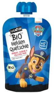 Przecier truskawka- malina z owsem BIO 100 g Psi Patrol- Chase HEJO!