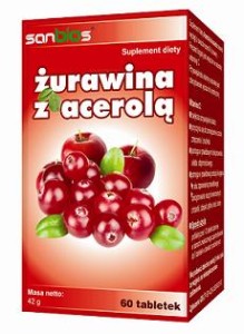 Żurawina z acerolą 60 tabletek- Sanbios