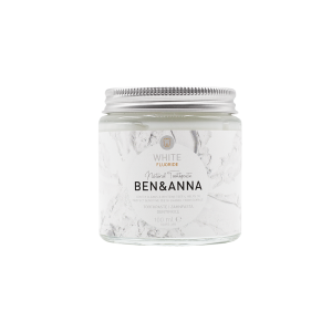 PASTA DO ZĘBÓW WYBIELAJĄCA Z FLOUREM W SŁOIKU 100ml BEN&ANNA