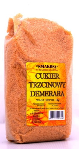 Cukier trzcinowy brązowy 1000g -SMAKOSZ
