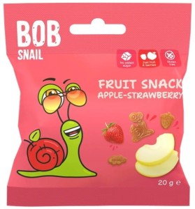 Przekąska jabłko truskawka 20g BOB SNAIL
