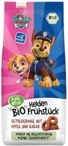 Kółeczka śniadaniowe jabłko-kakao BIO 125 g Psi Patrol HEJO!