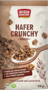 Crunchy owsiane z kakao BIO 350 g ROSENGARTEN